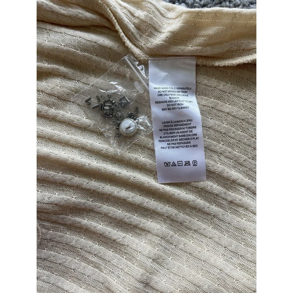 Free People Top Ivory High Maintenance Ballet Blouse Preppy Boho Jewel Sz M New